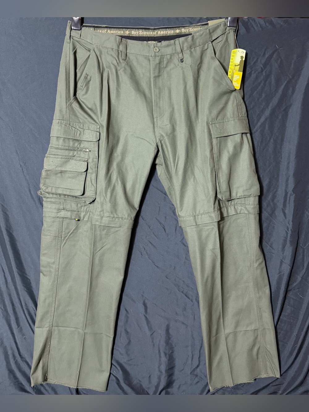 NWT Boy Scouts of America Ladies Size 18 Convertible Canvas Zip-Off Pant Cargo